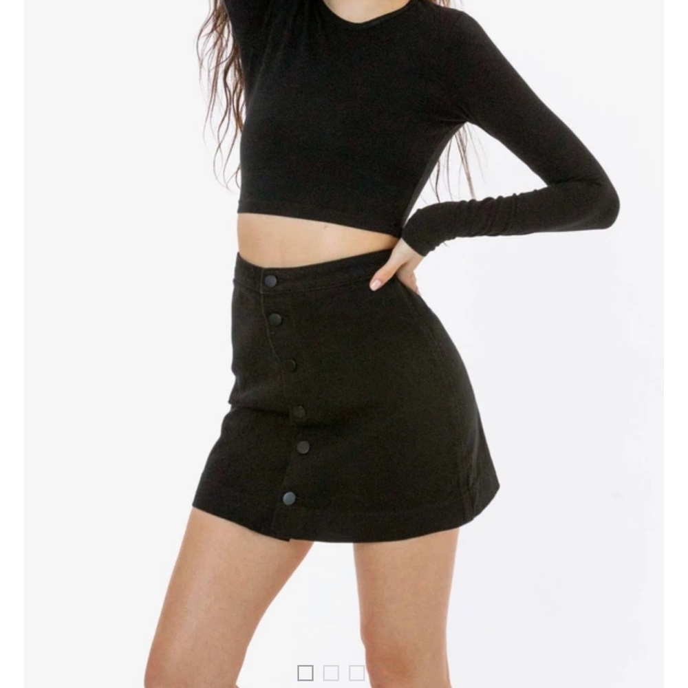 NWOT American Apparel Button Up Denim Skirt